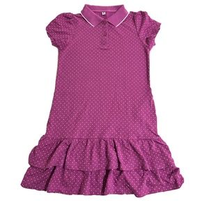 Purple and White Polka Dot Polo Dress from Uniqlo